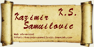 Kazimir Samuilović vizit kartica